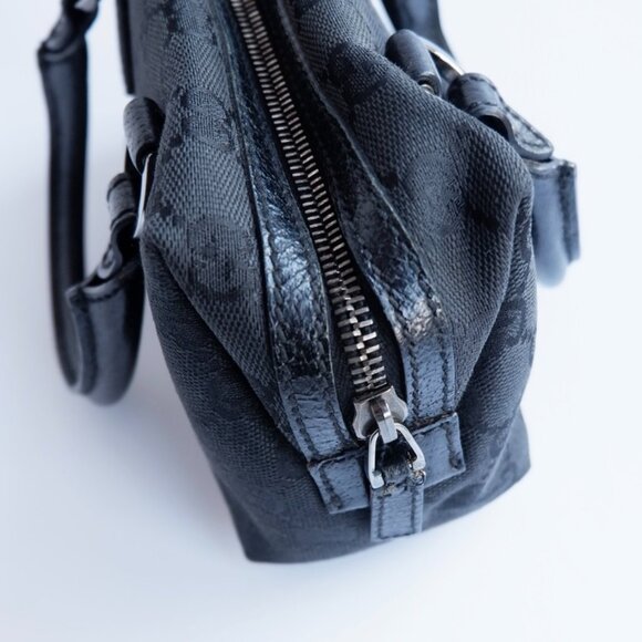 Authentic Preowned Gucci Black GG Canvas Mini Boston Bag - Picture 11 of 16